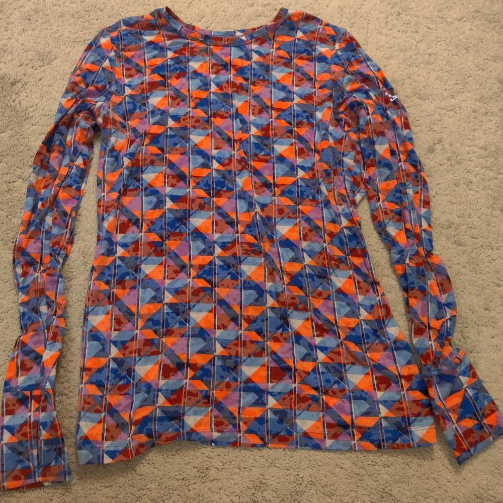 Geometric Patterned Long Sleeve Top